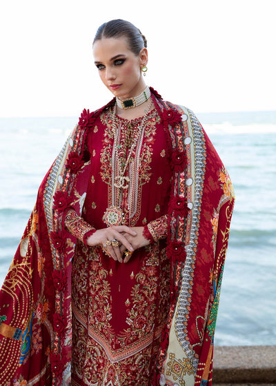 Kanwal Malik | Sareen Luxury Lawn 24 | Rose -  Kanwal Malik Luxury - Original Designer Dress - House of Maryam