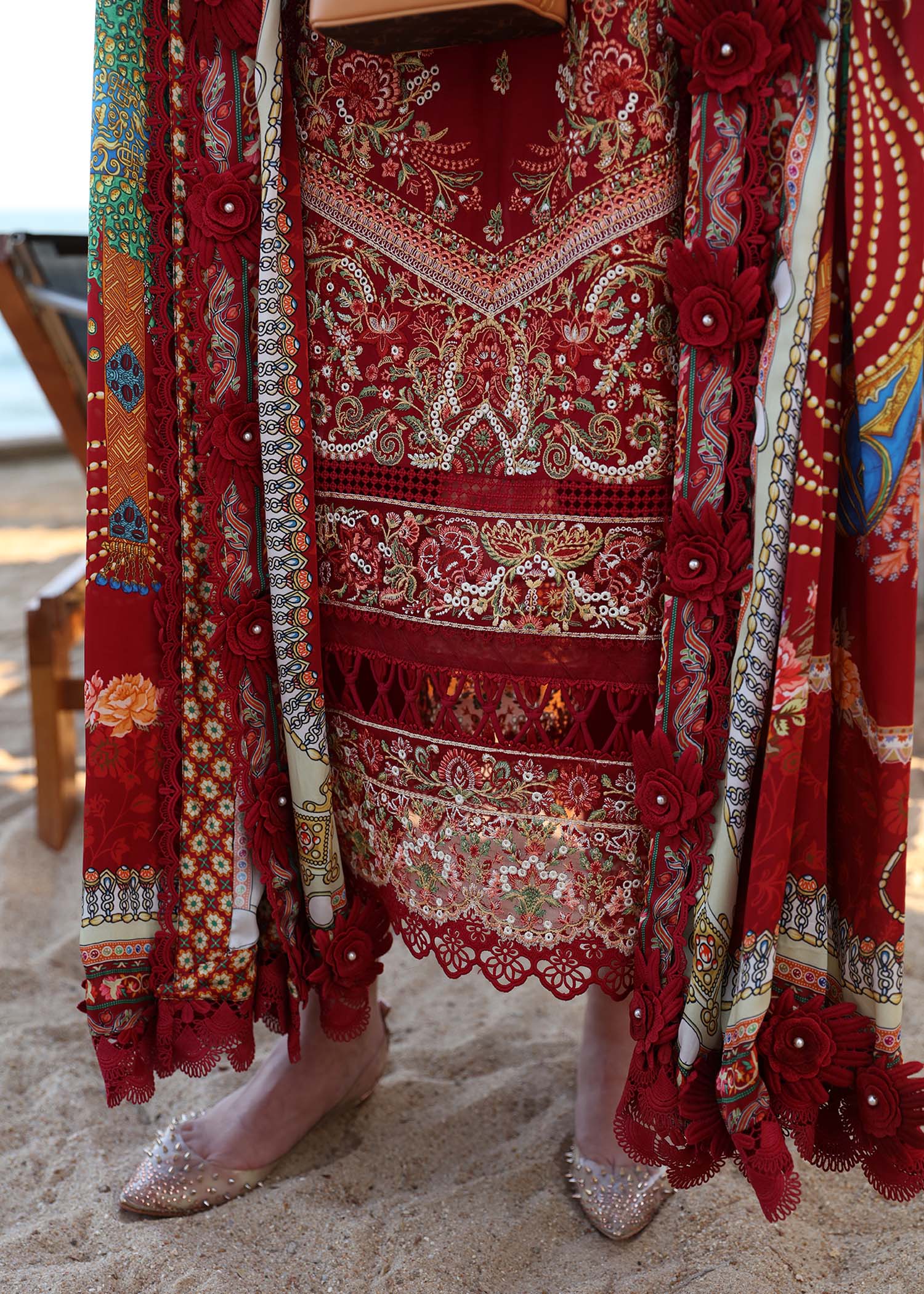 Kanwal Malik | Sareen Luxury Lawn 24 | Rose by Designer Kanwal Malik - House of Maryam - Pakistani Designer Ethnic Wear in {{ shop.shopifyCountryName }}