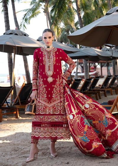 Kanwal Malik | Sareen Luxury Lawn 24 | Rose -  Kanwal Malik Luxury - Original Designer Dress - House of Maryam