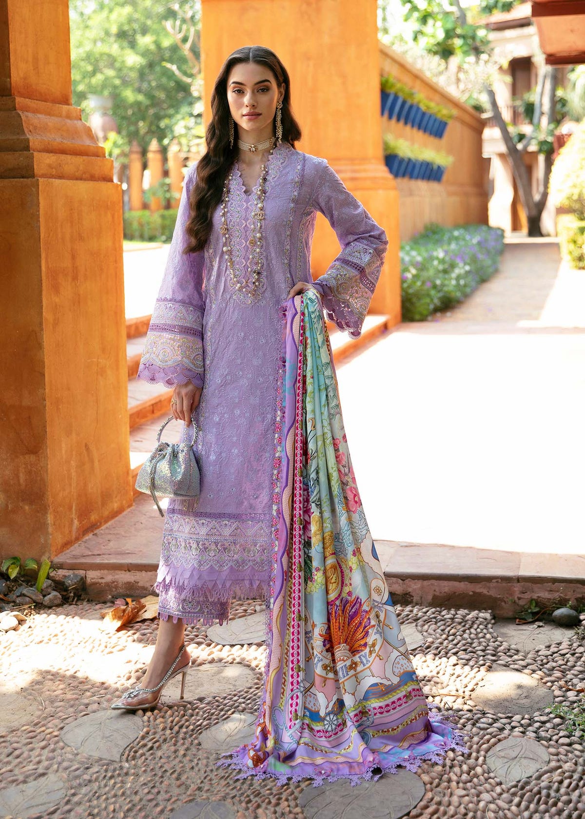 Kanwal Malik | Sareen Luxury Lawn 24 | Capri -  Kanwal Malik Luxury - Original Designer Dress - House of Maryam