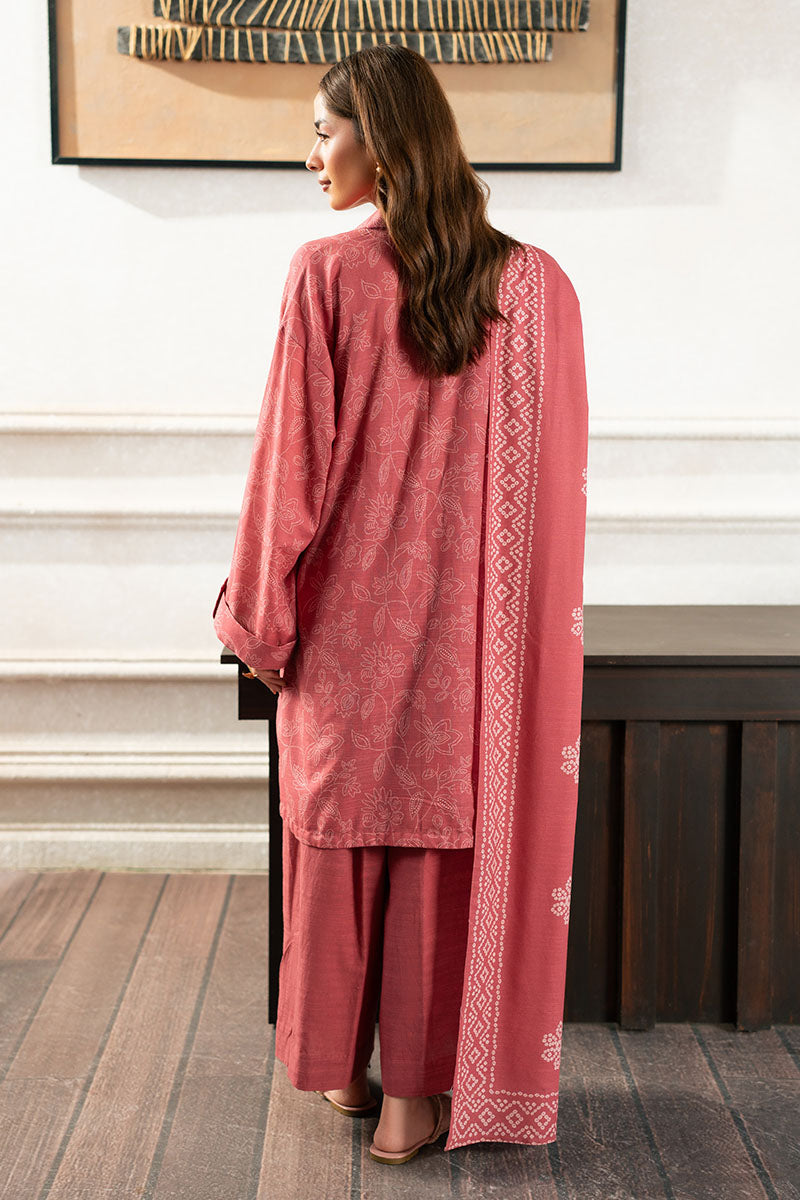 Cross Stitch | Basic Pret | Rosy Dusk-3PC (Shirt,Trouser & Duppata)-6
