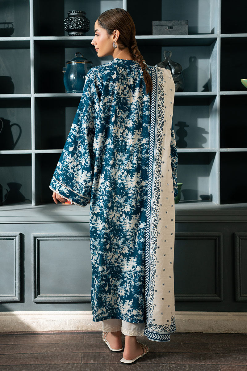 Cross Stitch | Basic Pret | Blue Bloom-2PC (Shirt & Duppata)-6