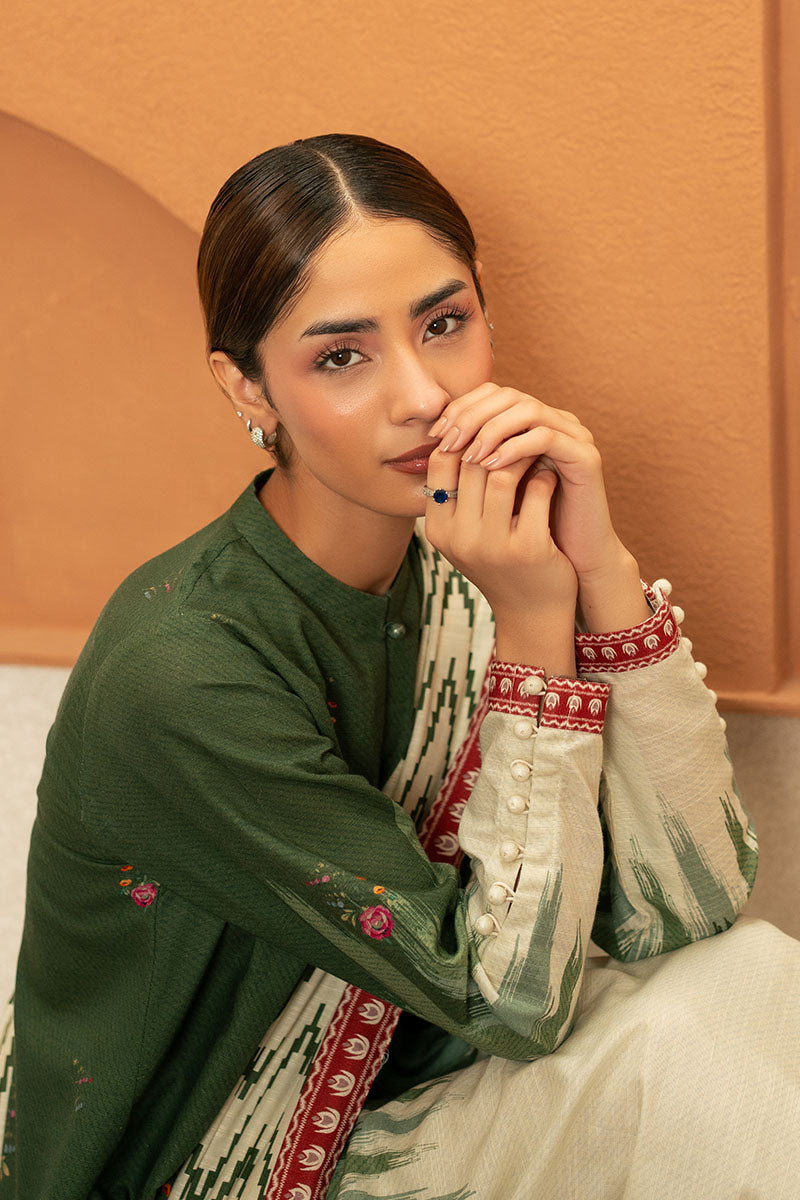 Cross Stitch | Basic Pret | Forest Echo-2PC (Shirt & Duppata)-4