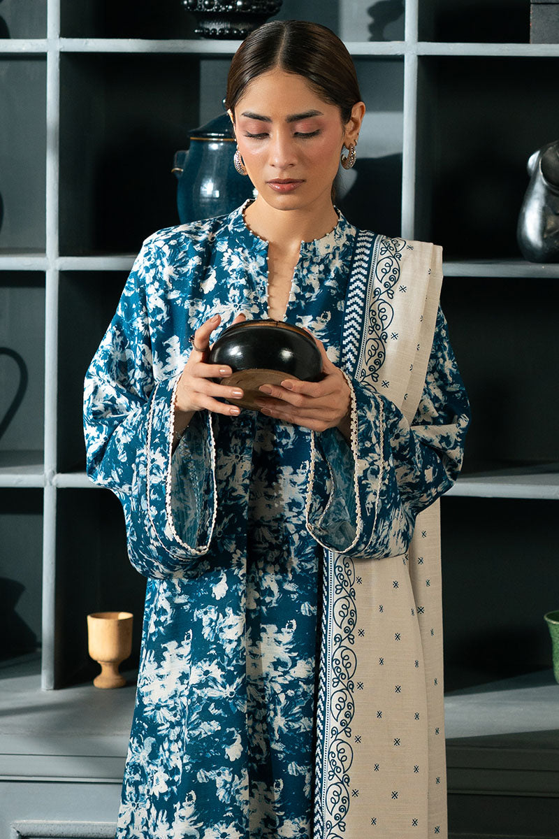 Cross Stitch | Basic Pret | Blue Bloom-2PC (Shirt & Duppata), image 4