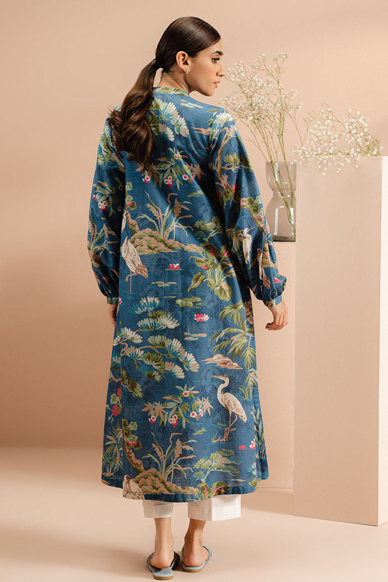 Cross Stitch | Basic Pret | Blooming Revels Printed Khaddar Shirt-7