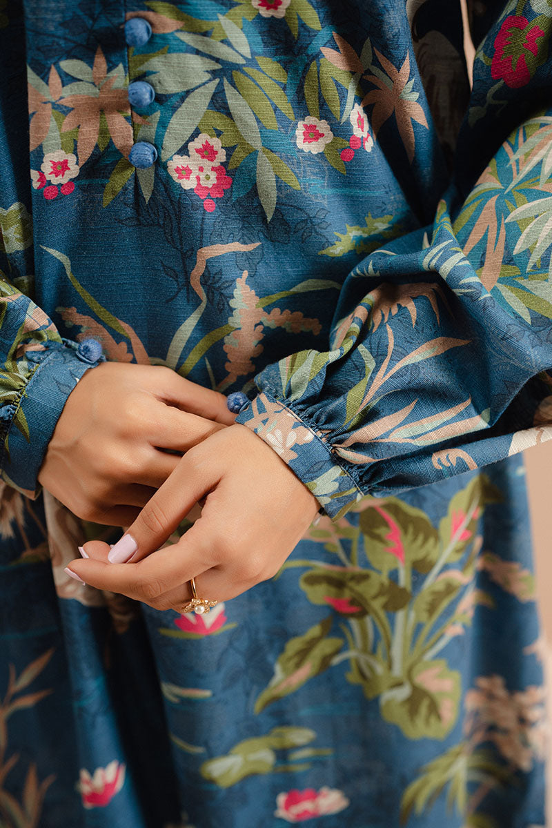 Cross Stitch | Basic Pret | Blooming Revels Printed Khaddar Shirt-4