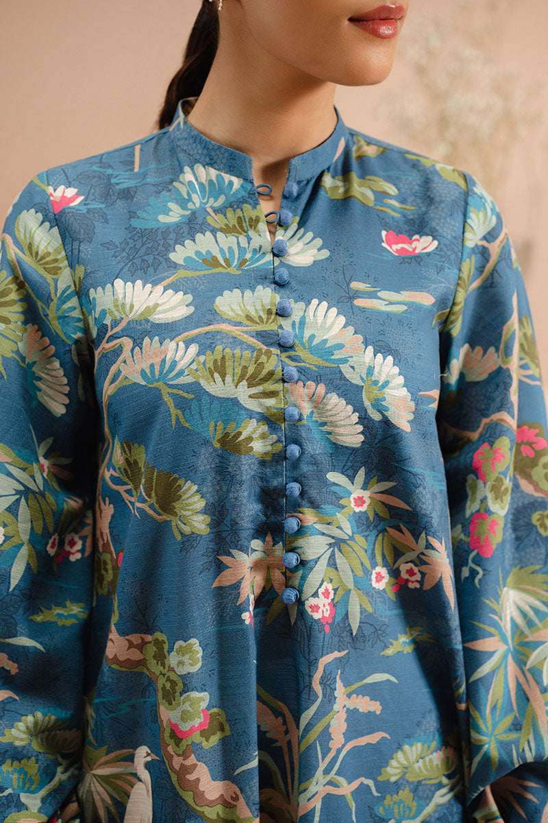 Cross Stitch | Basic Pret | Blooming Revels Printed Khaddar Shirt-2