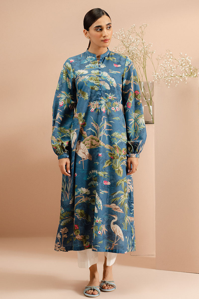 Cross Stitch | Basic Pret | Blooming Revels Printed Khaddar Shirt-3
