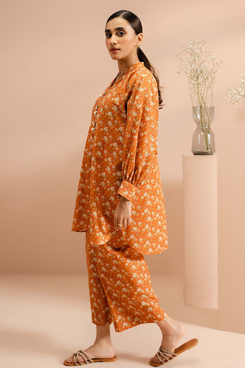 Cross Stitch | Basic Pret | Autumn Sunset-2 PC (Shirt & Trouser)