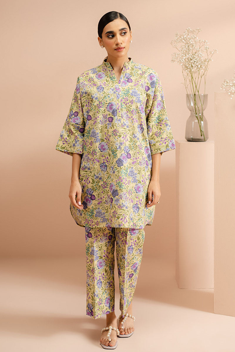 Cross Stitch | Basic Pret | Wood Bine Floret-2 PC (Shirt & Trouser)-1