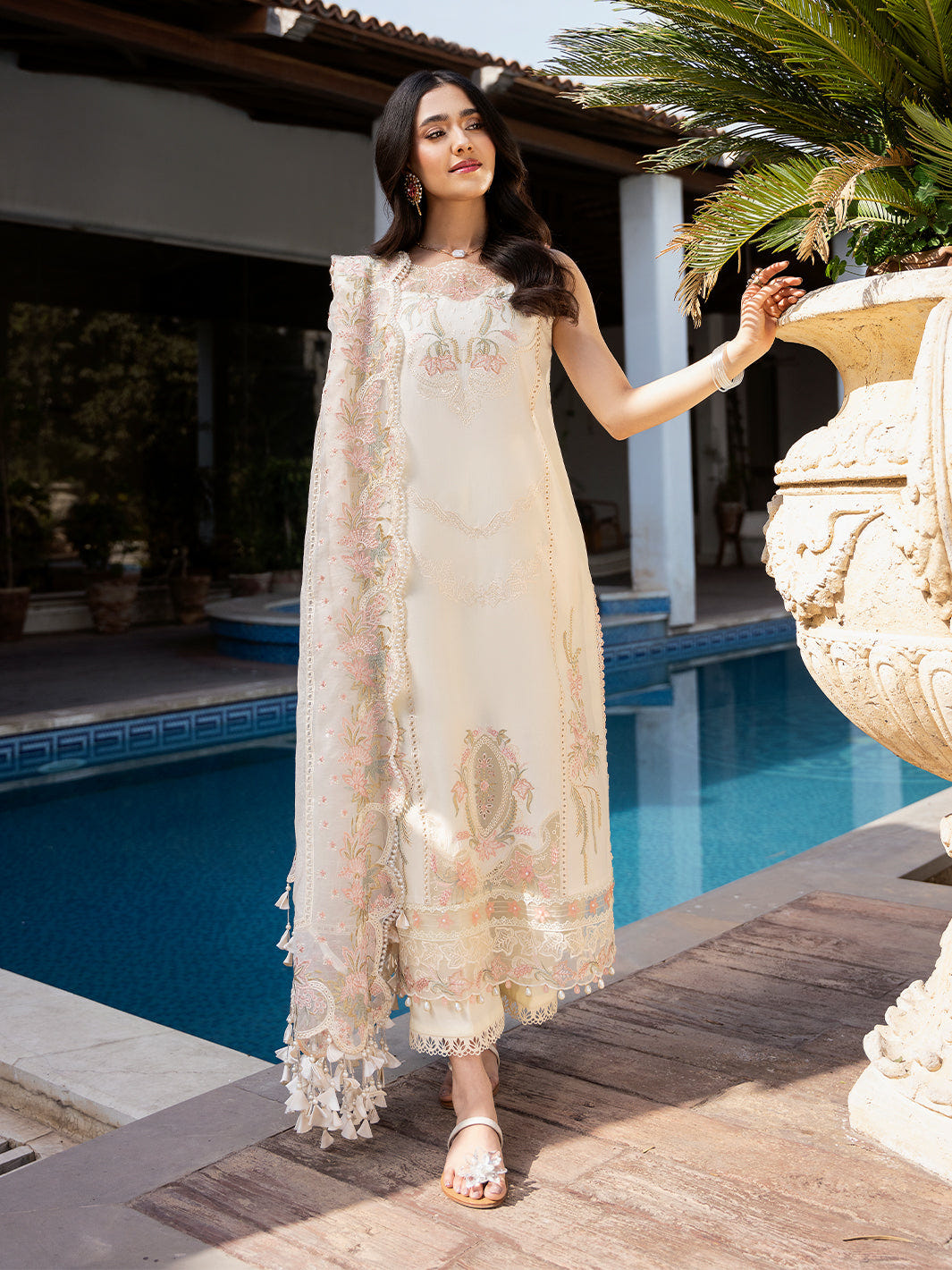 Izel | Mahveen Festive Lawn 25 | KUBRA -  Izel Ladies Clothes - Original Designer Dress - House of Maryam