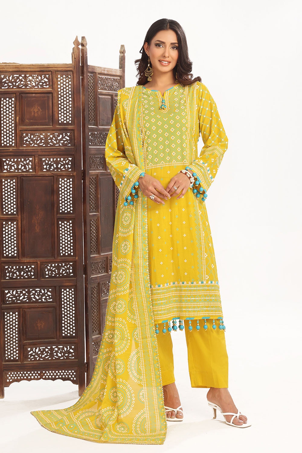 Gul Ahmed | Chunri Lawn 25 | CL-52138 A -  Gul Ahmed Ladies Clothes - Original Designer Dress - House of Maryam
