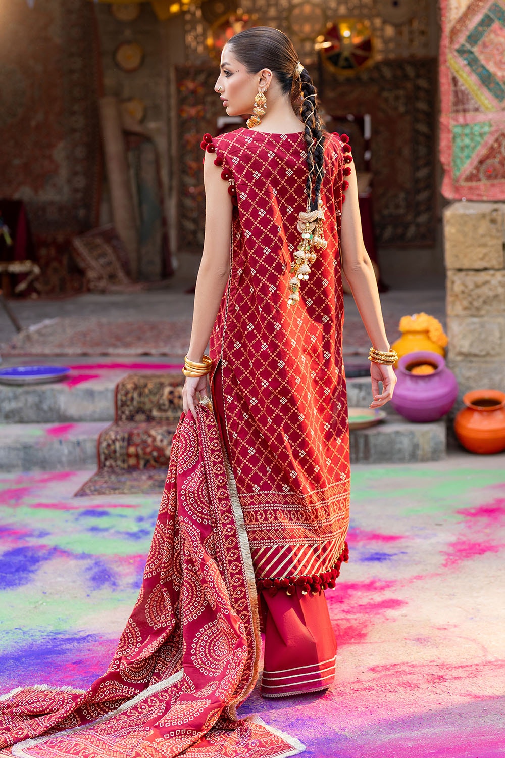Gul Ahmed | Chunri Lawn 25 | CL-52138 B -  Gul Ahmed Ladies Clothes - Original Designer Dress - House of Maryam