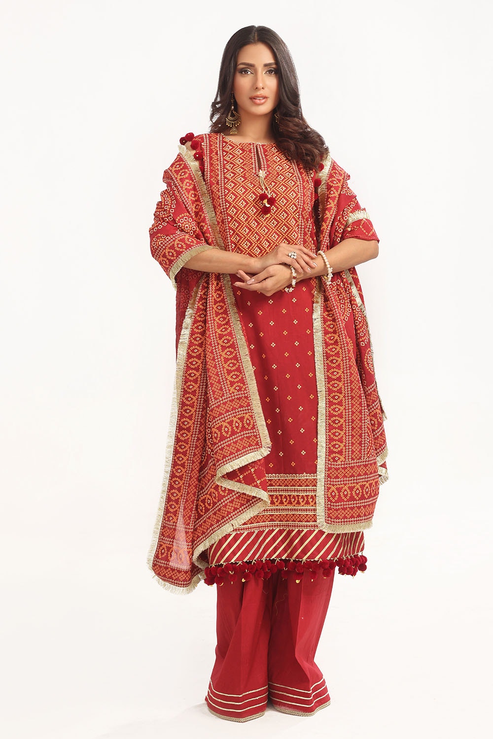 Gul Ahmed | Chunri Lawn 25 | CL-52138 B -  Gul Ahmed Ladies Clothes - Original Designer Dress - House of Maryam