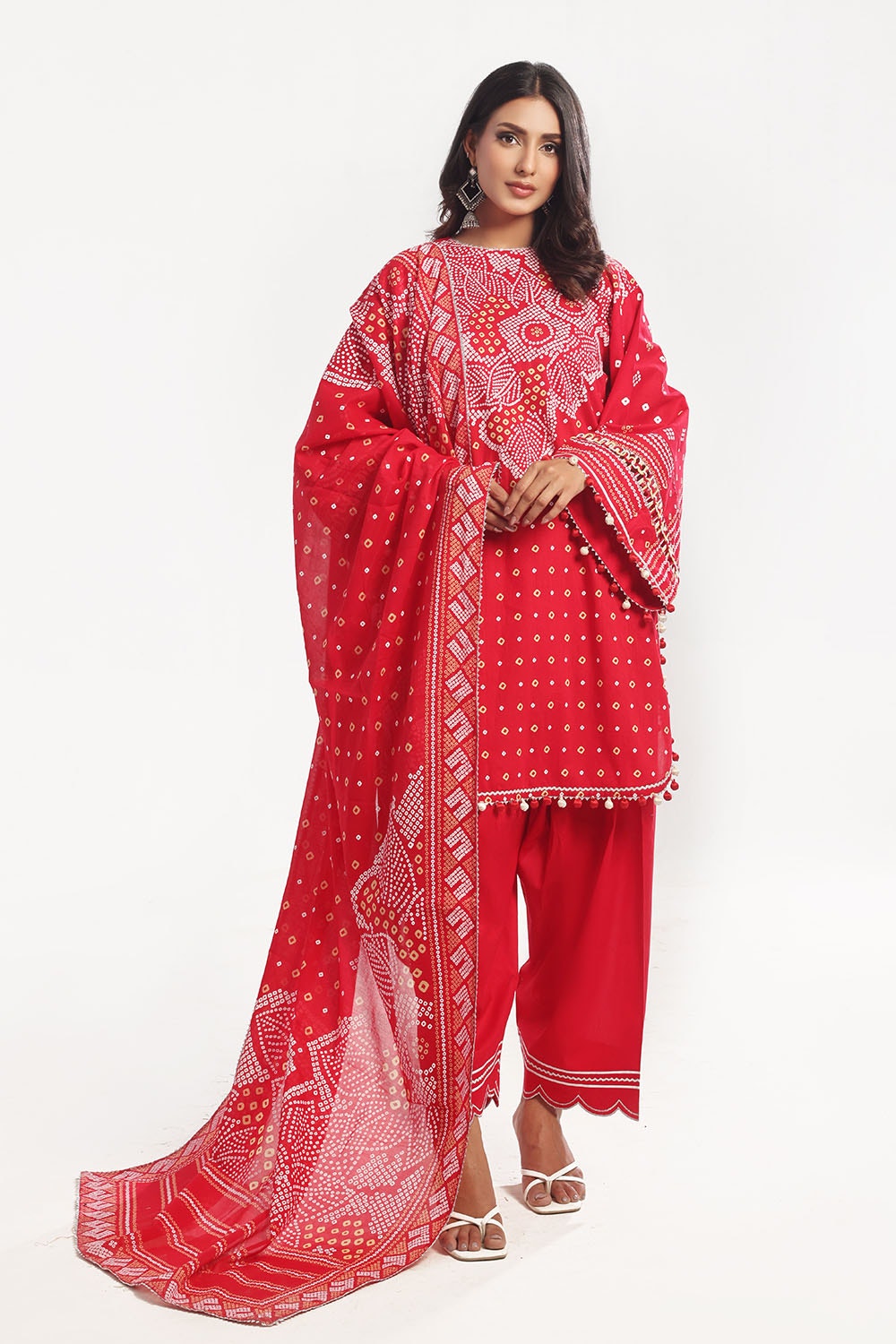 Gul Ahmed | Chunri Lawn 25 | CL-52176 A -  Gul Ahmed Ladies Clothes - Original Designer Dress - House of Maryam