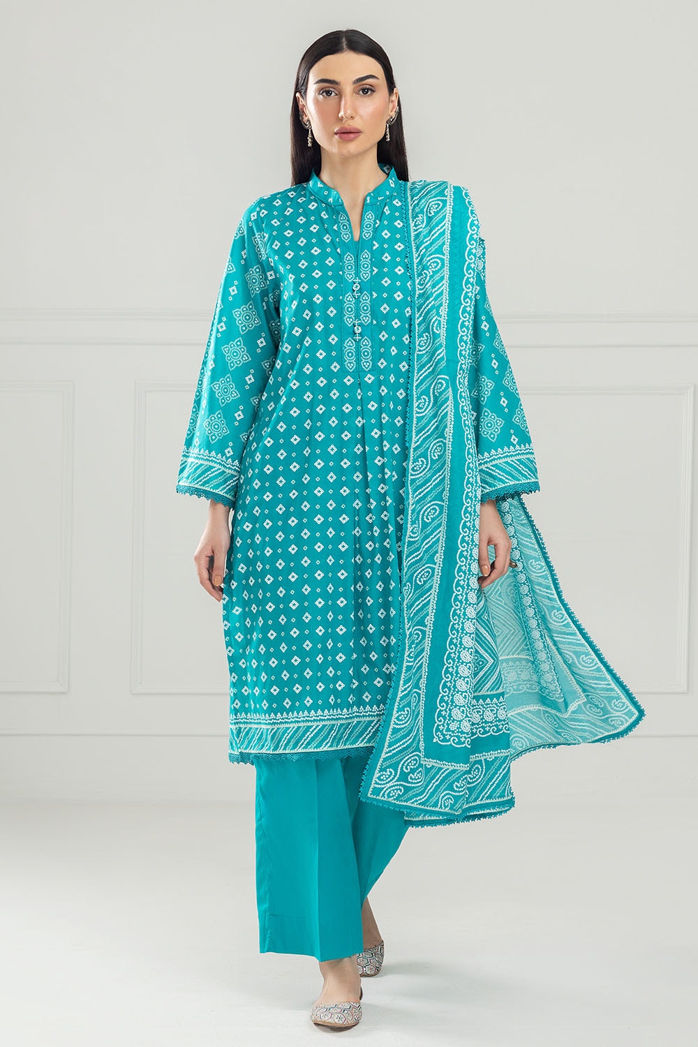 Gul Ahmed | Chunri Lawn 25 | CL-52178 B -  Gul Ahmed Ladies Clothes - Original Designer Dress - House of Maryam