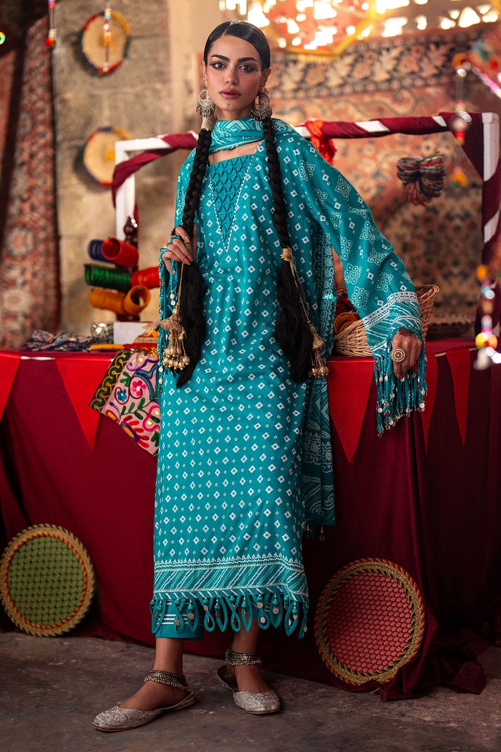 Gul Ahmed | Chunri Lawn 25 | CL-52178 B -  Gul Ahmed Ladies Clothes - Original Designer Dress - House of Maryam