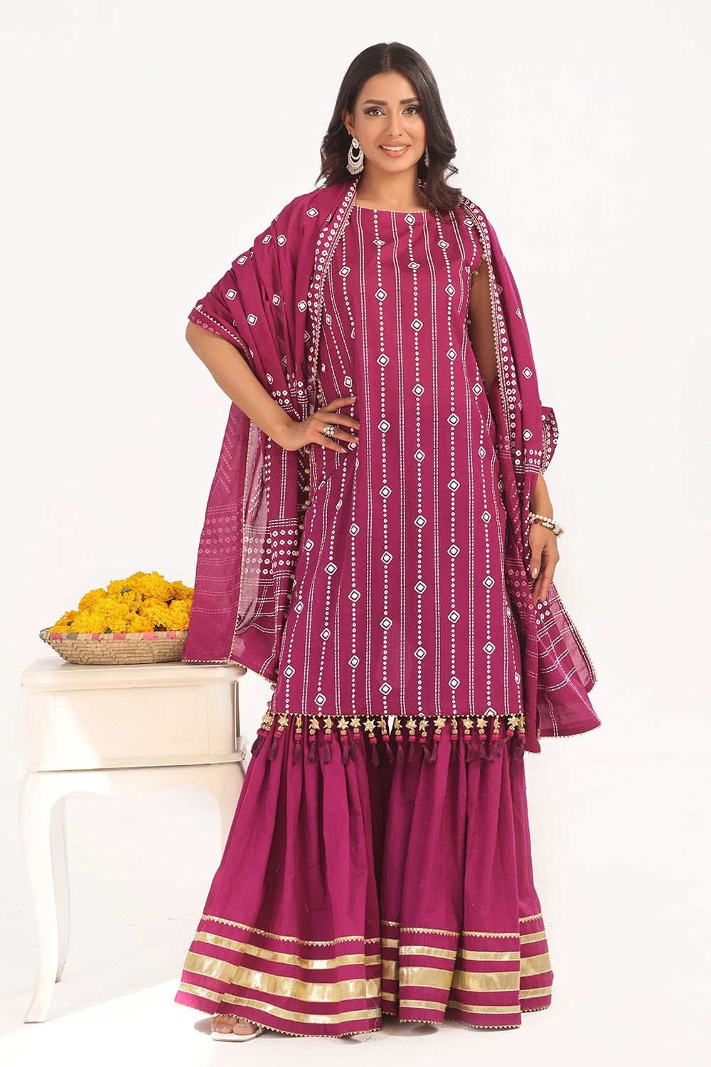 Gul Ahmed | Chunri Lawn 25 | CL-52185 A -  Gul Ahmed Ladies Clothes - Original Designer Dress - House of Maryam