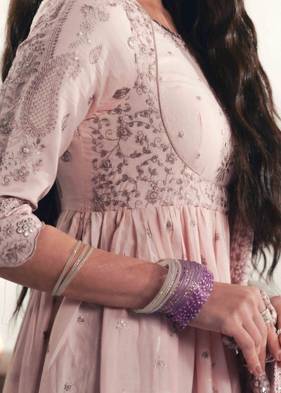 Laj by Lajwanti | Luxury Lawn | Lamees-Brand:Laj by Lajwanti-Type:Ladies Clothes-Blush Pink-Lawn-House of Maryam- Buy in UK, USA