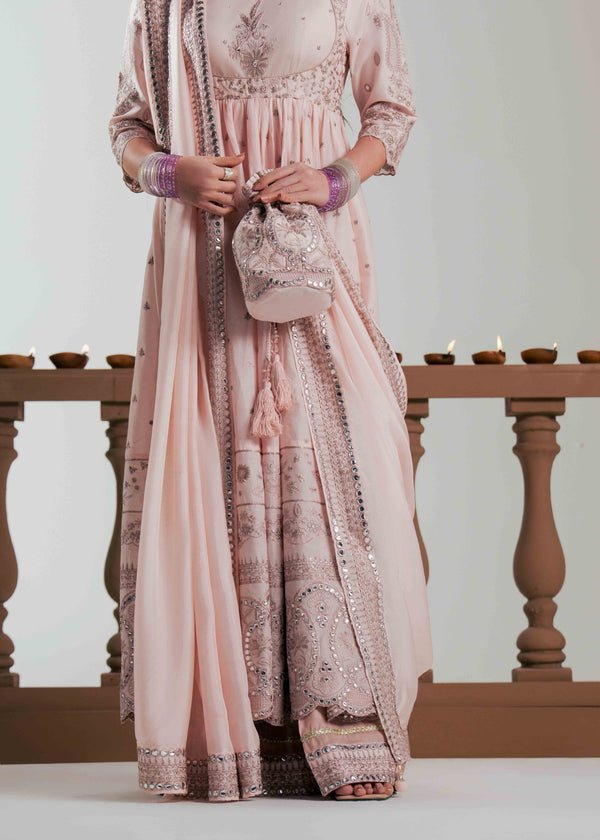 Laj by Lajwanti | Luxury Lawn | Lamees-Brand:Laj by Lajwanti-Type:Ladies Clothes-Blush Pink-Lawn-House of Maryam- Buy in UK, USA
