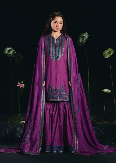 Laj by Lajwanti | Luxury Lawn | Lujaina-Brand:Laj by Lajwanti-Type:Ladies Clothes-Plum-Lawn-House of Maryam- Buy in UK, USA