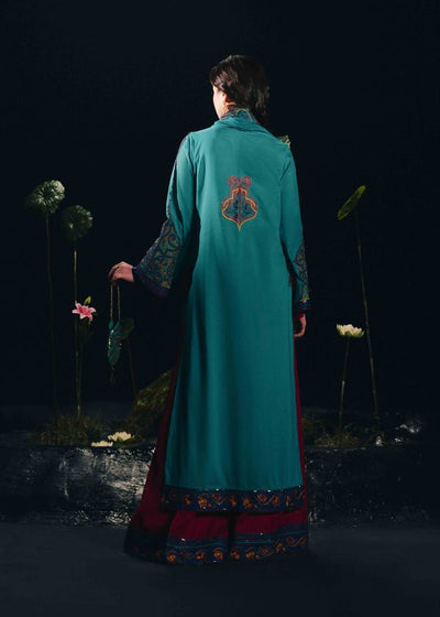 Laj by Lajwanti | Luxury Lawn | Nazeera-Brand:Laj by Lajwanti-Type:Ladies Clothes-Teal-Lawn-House of Maryam- Buy in UK, USA