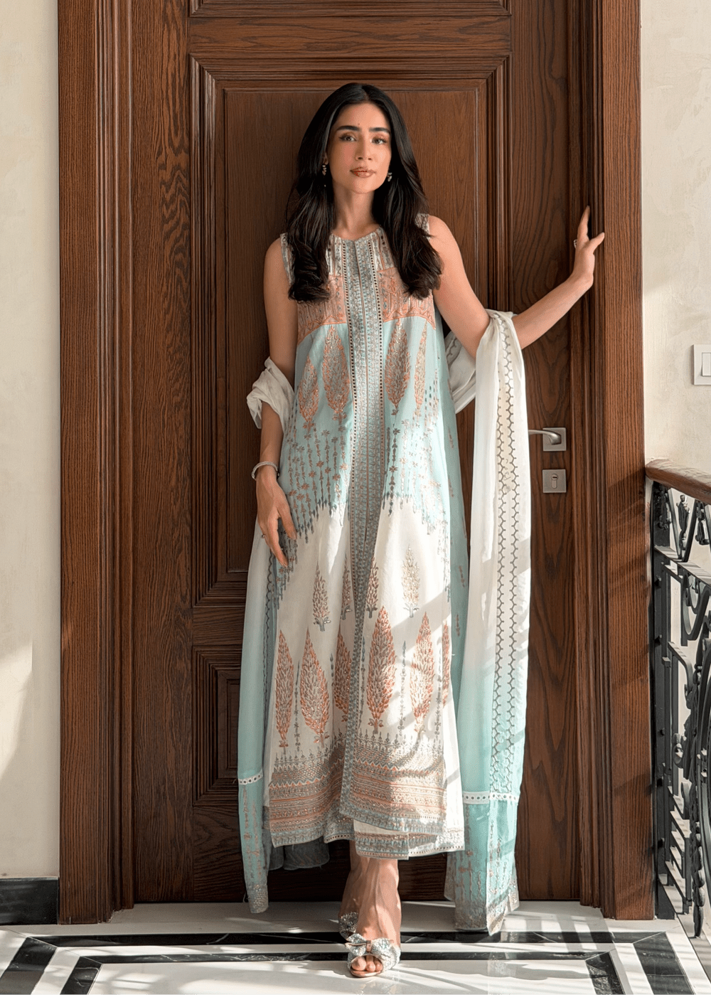 Laj by Lajwanti | Luxury Lawn | Raneem-Brand:Laj by Lajwanti-Type:Ladies Clothes-Ivory-Lawn-House of Maryam- Buy in UK, USA