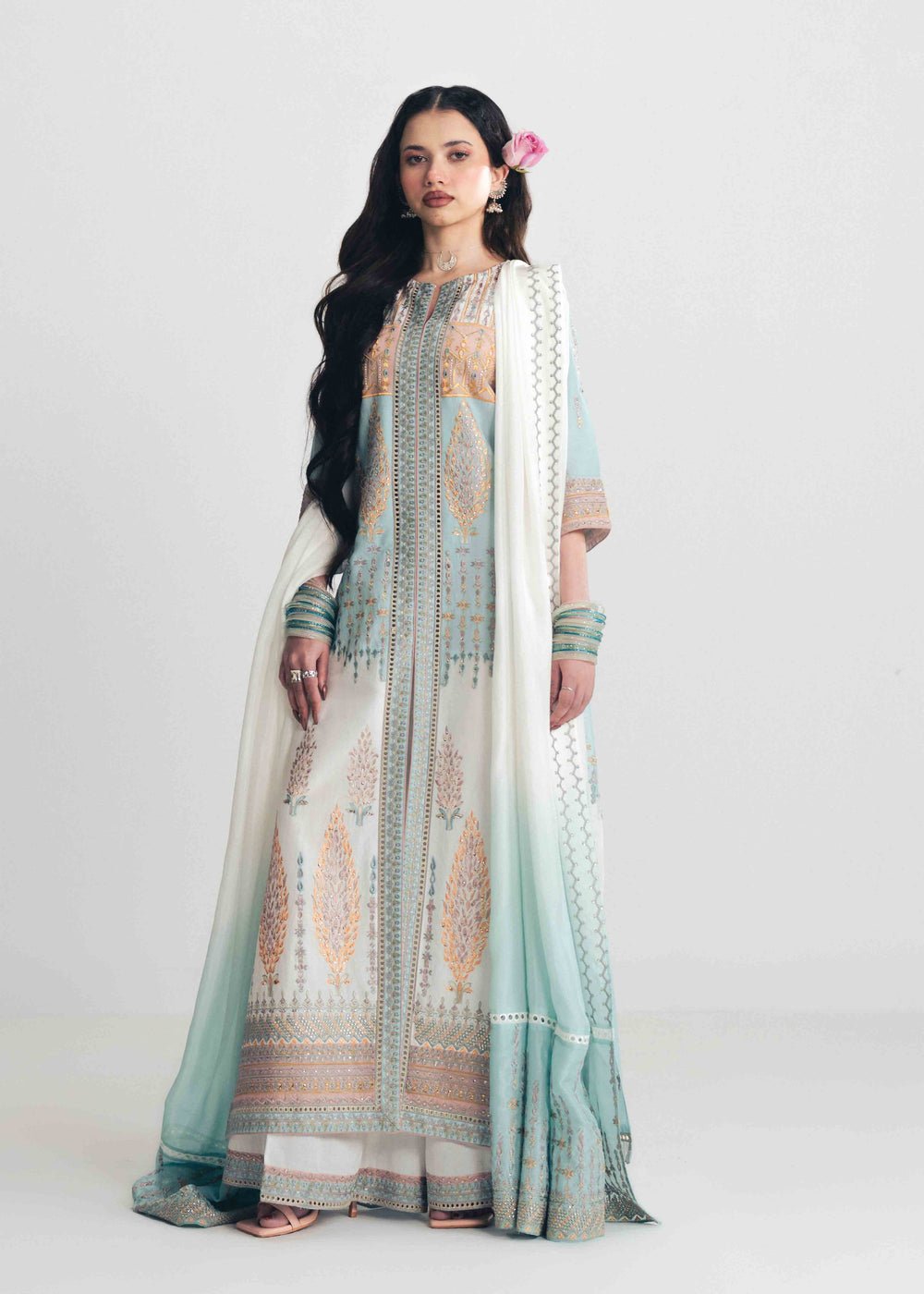 Laj by Lajwanti | Luxury Lawn | Raneem-Brand:Laj by Lajwanti-Type:Ladies Clothes-Ivory-Lawn-House of Maryam- Buy in UK, USA
