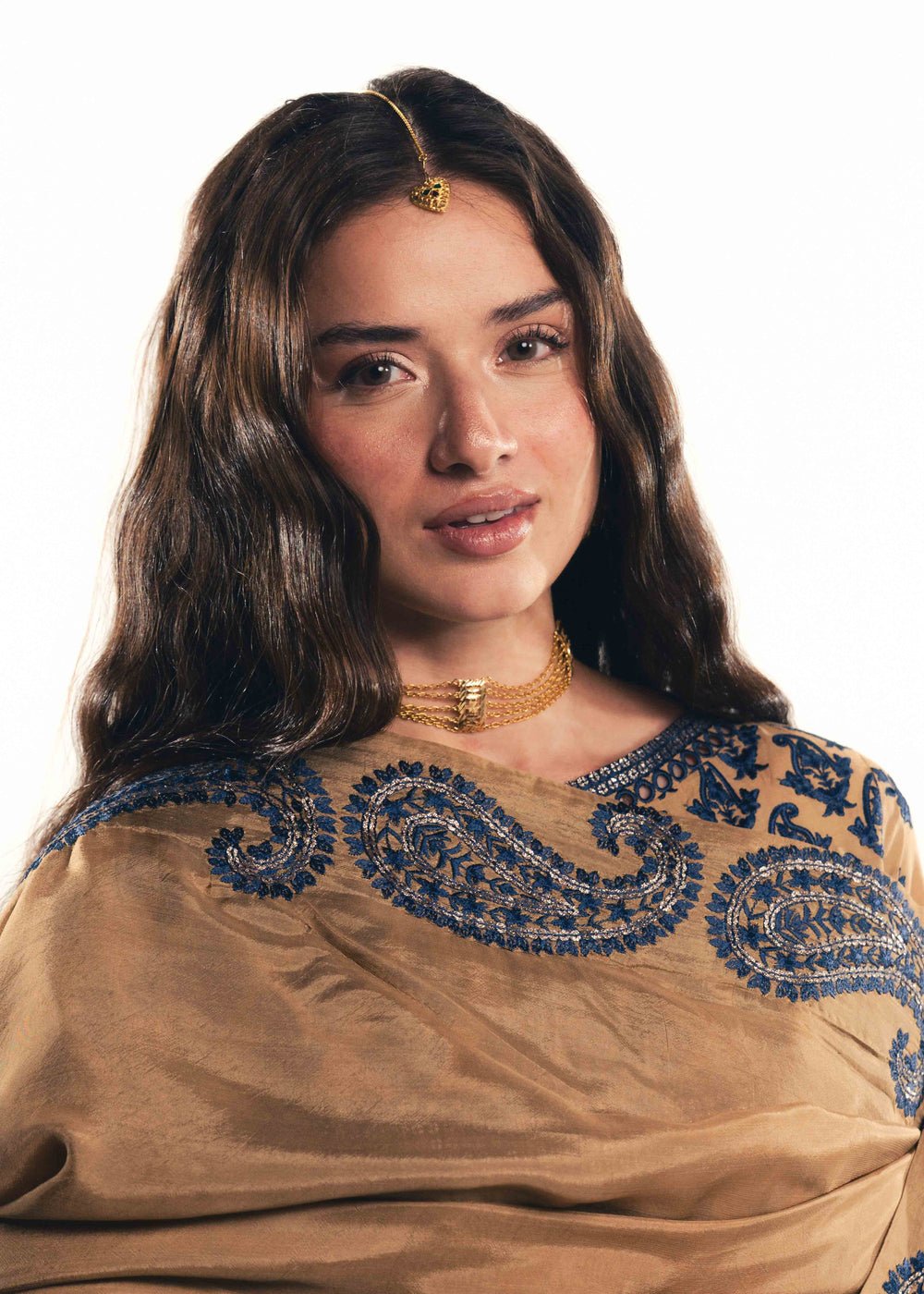 Laj by Lajwanti | Luxury Lawn | Thuraya-Brand:Laj by Lajwanti-Type:Ladies Clothes-Dark Beige-Lawn-House of Maryam- Buy in UK, USA