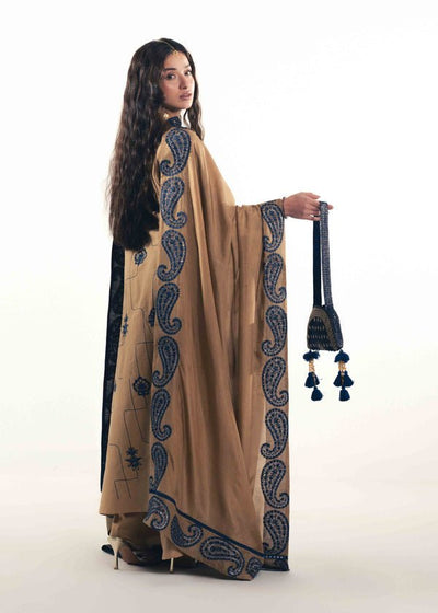 Laj by Lajwanti | Luxury Lawn | Thuraya-Brand:Laj by Lajwanti-Type:Ladies Clothes-Dark Beige-Lawn-House of Maryam- Buy in UK, USA