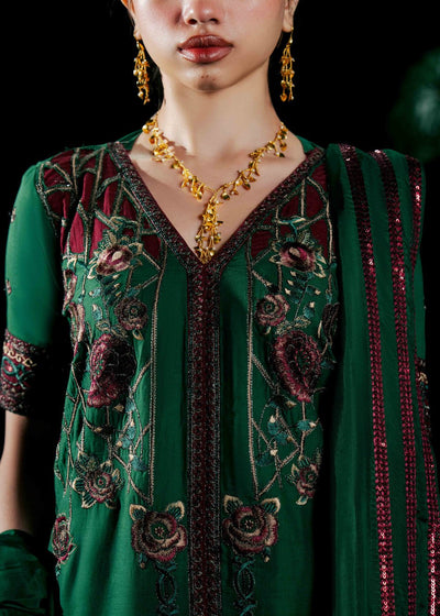 Laj by Lajwanti | Luxury Lawn | Vihana-Brand:Laj by Lajwanti-Type:Ladies Clothes-Bold Green-Lawn-House of Maryam- Buy in UK, USA