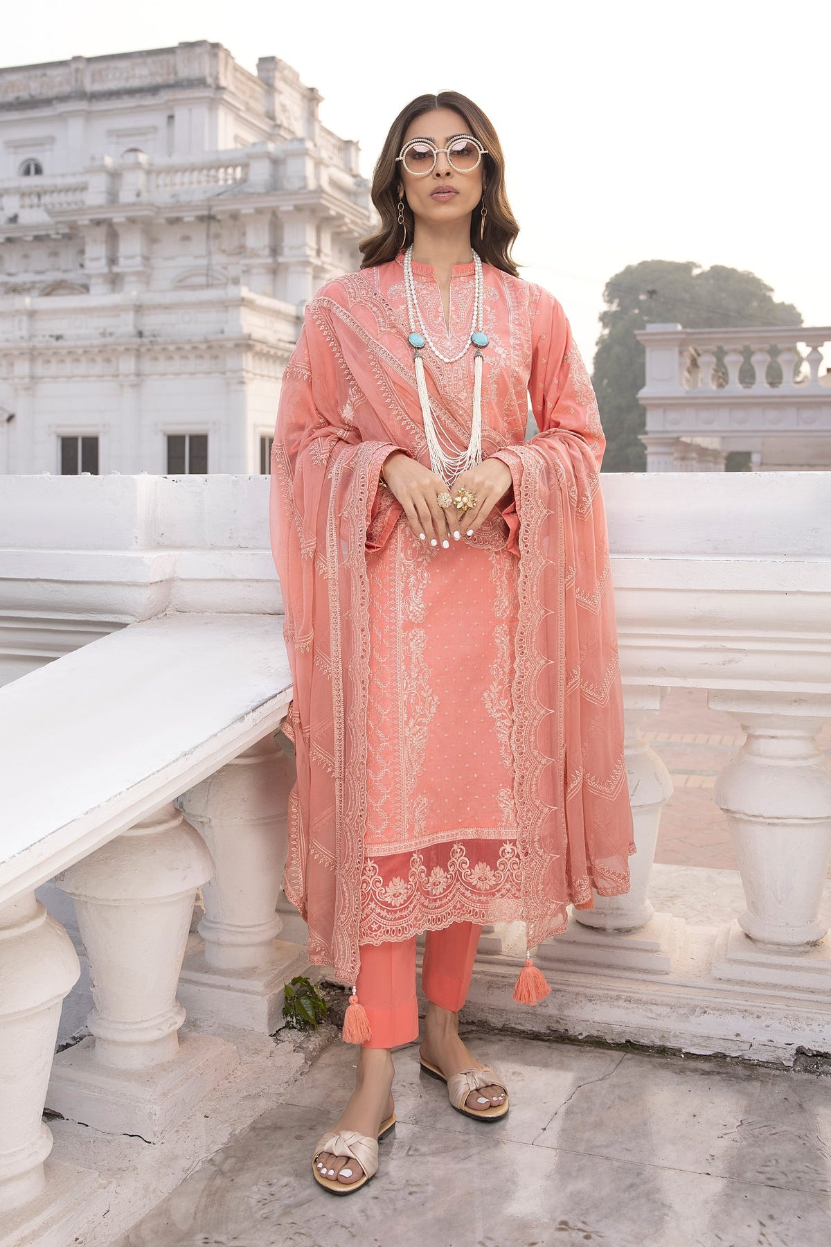 LSM | Spring Embroidered 24 | A-3 -  LSM Luxury - Original Designer Dress - House of Maryam