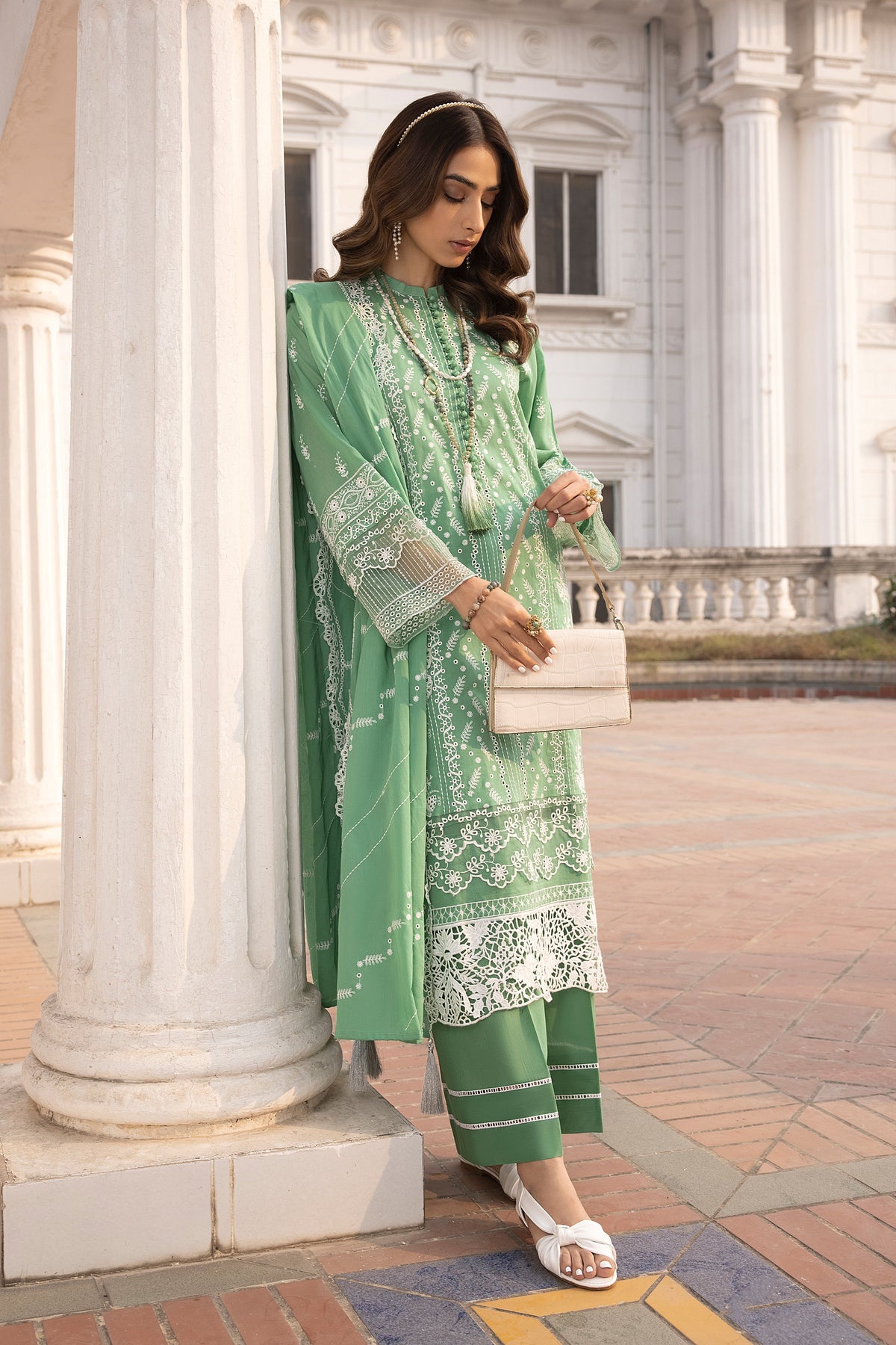 LSM | Spring Embroidered 24 | A-2 -  LSM Luxury - Original Designer Dress - House of Maryam