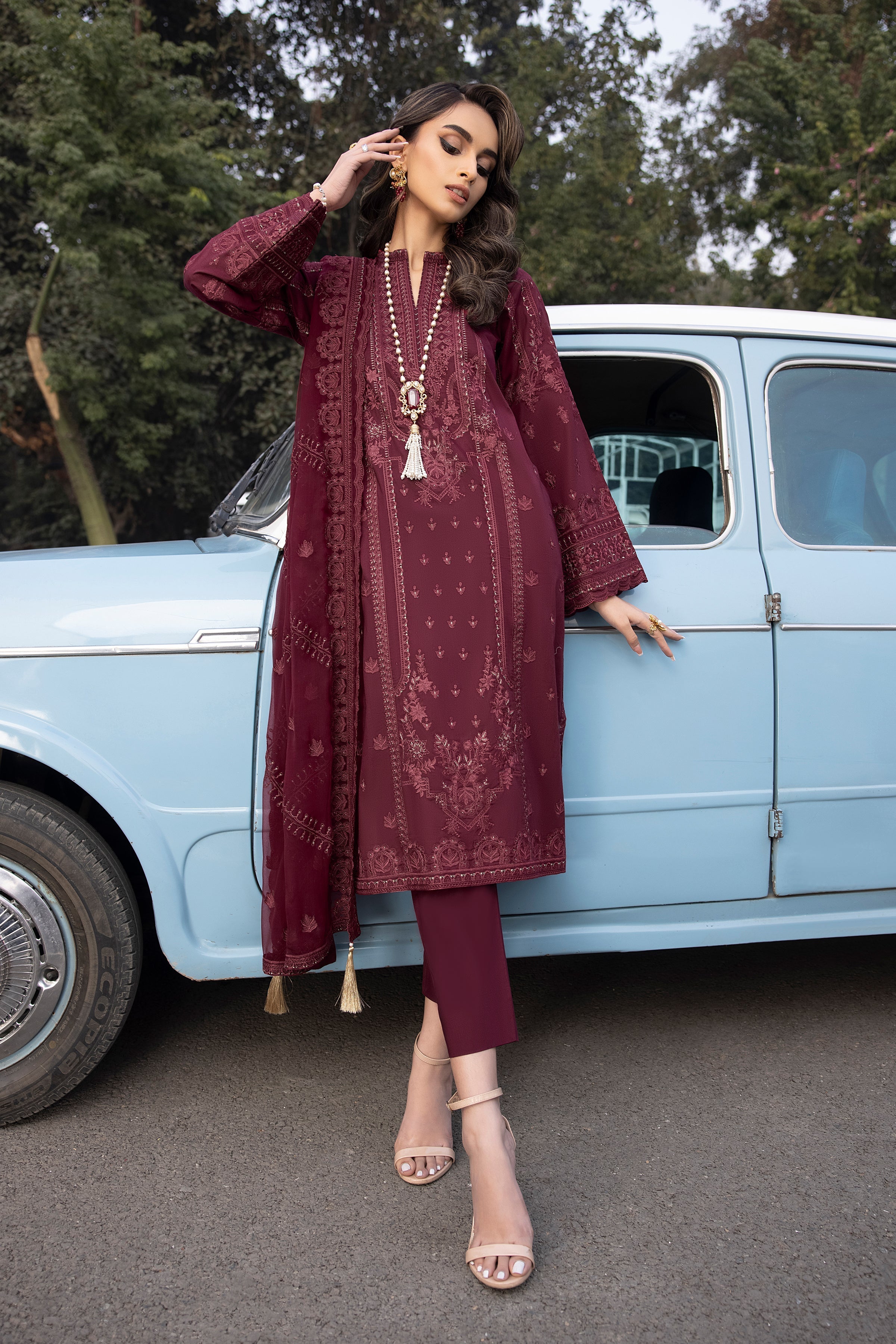 LSM | Spring Embroidered 24 | A-10 by Designer LSM - House of Maryam - Pakistani Designer Ethnic Wear in {{ shop.shopifyCountryName }}