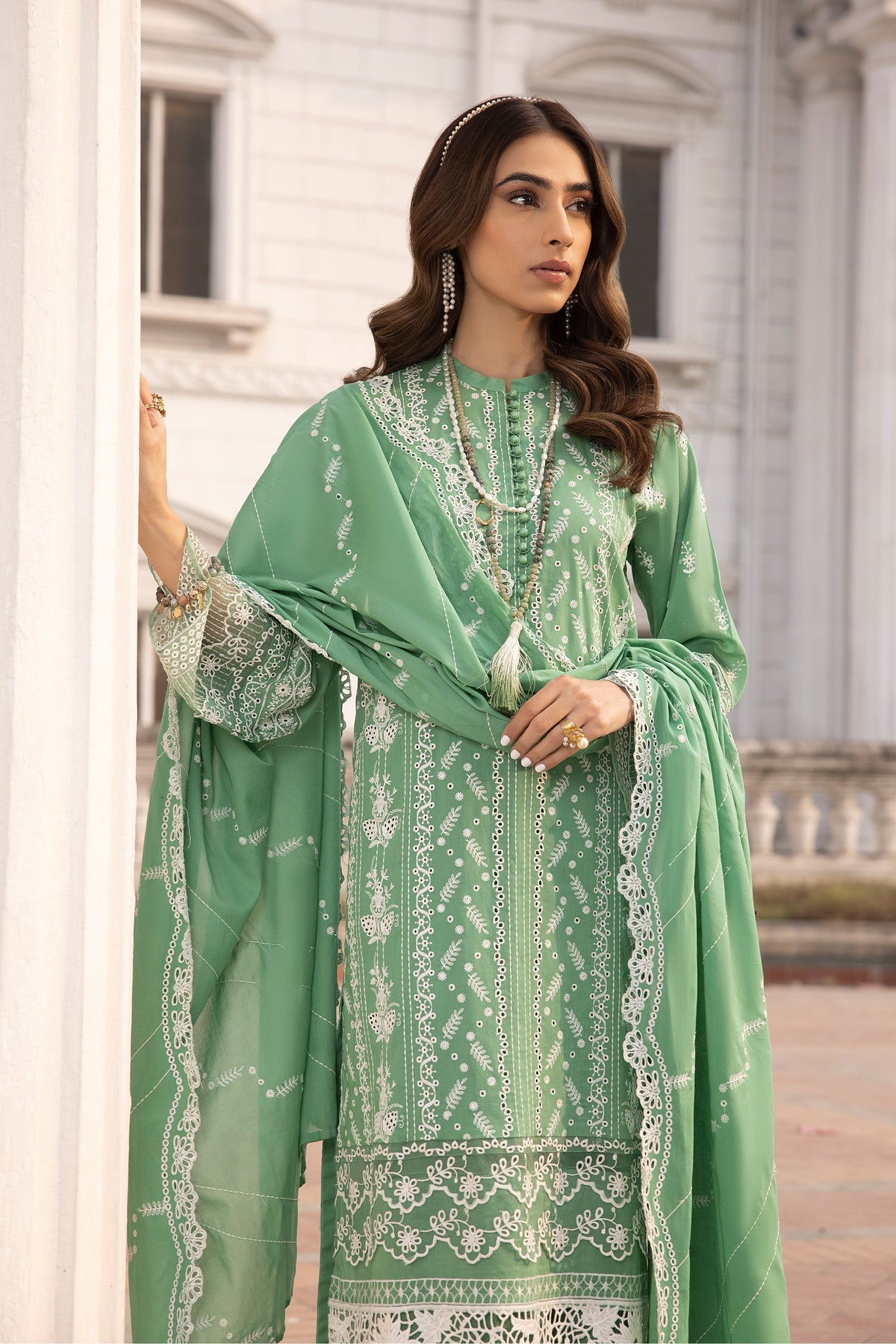 LSM | Spring Embroidered 24 | A-2 -  LSM Luxury - Original Designer Dress - House of Maryam