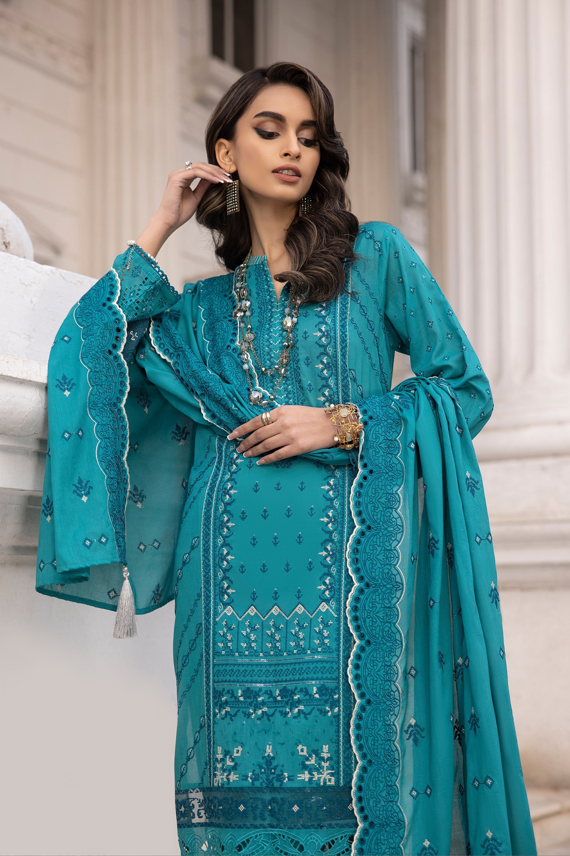 LSM | Spring Embroidered 24 | A-5 by Designer LSM - House of Maryam - Pakistani Designer Ethnic Wear in {{ shop.shopifyCountryName }}