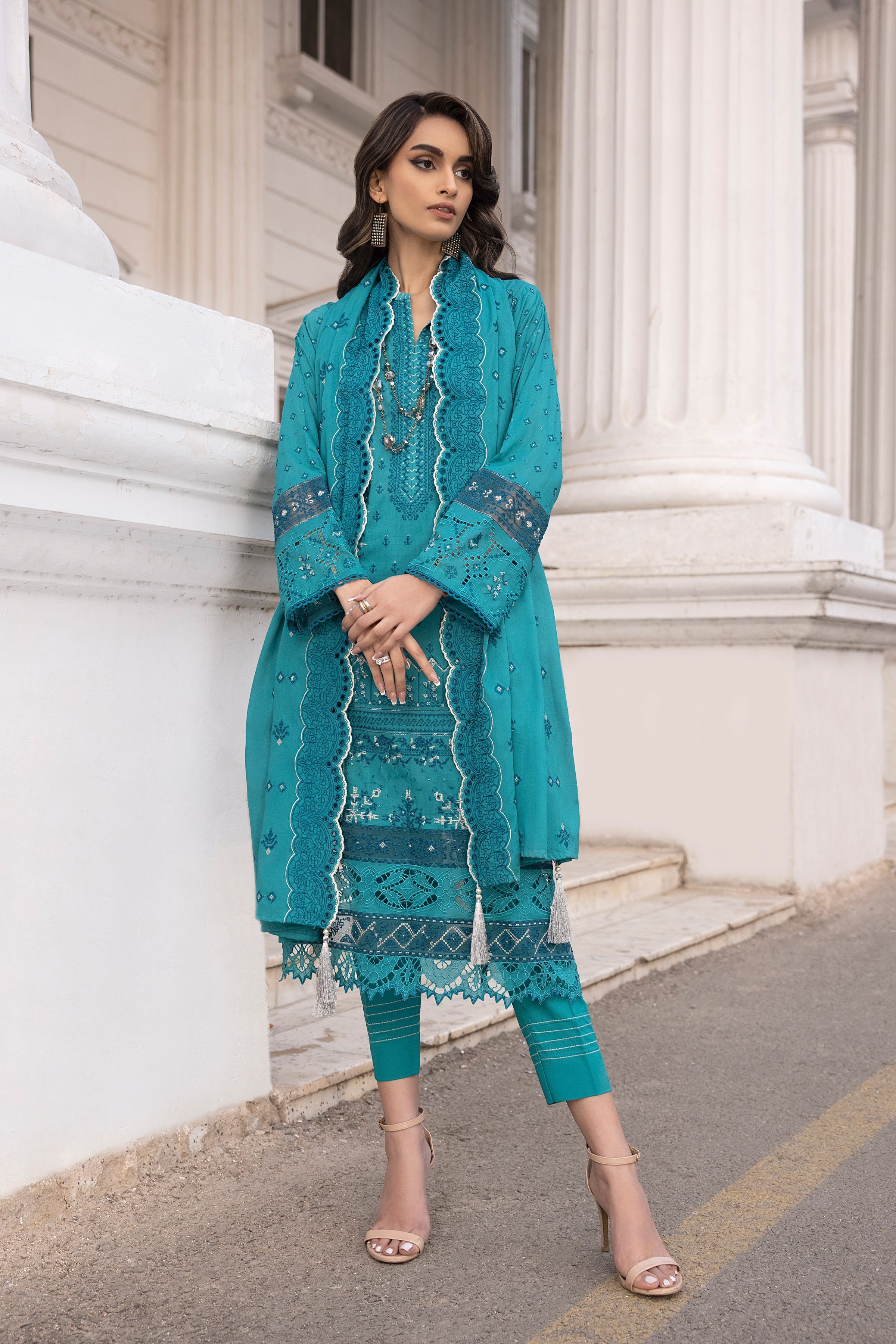 LSM | Spring Embroidered 24 | A-5 by Designer LSM - House of Maryam - Pakistani Designer Ethnic Wear in {{ shop.shopifyCountryName }}