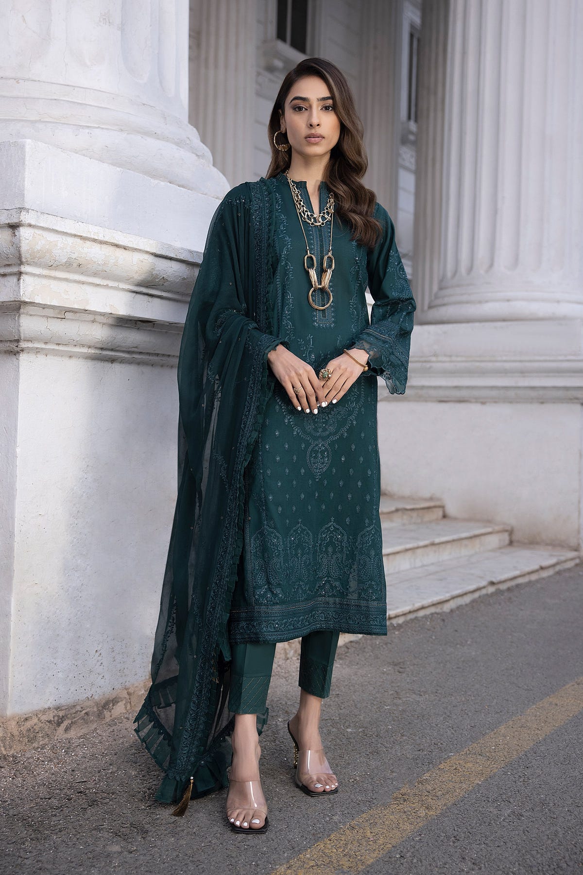 LSM | Spring Embroidered 24 | A-13 -  LSM Luxury - Original Designer Dress - House of Maryam