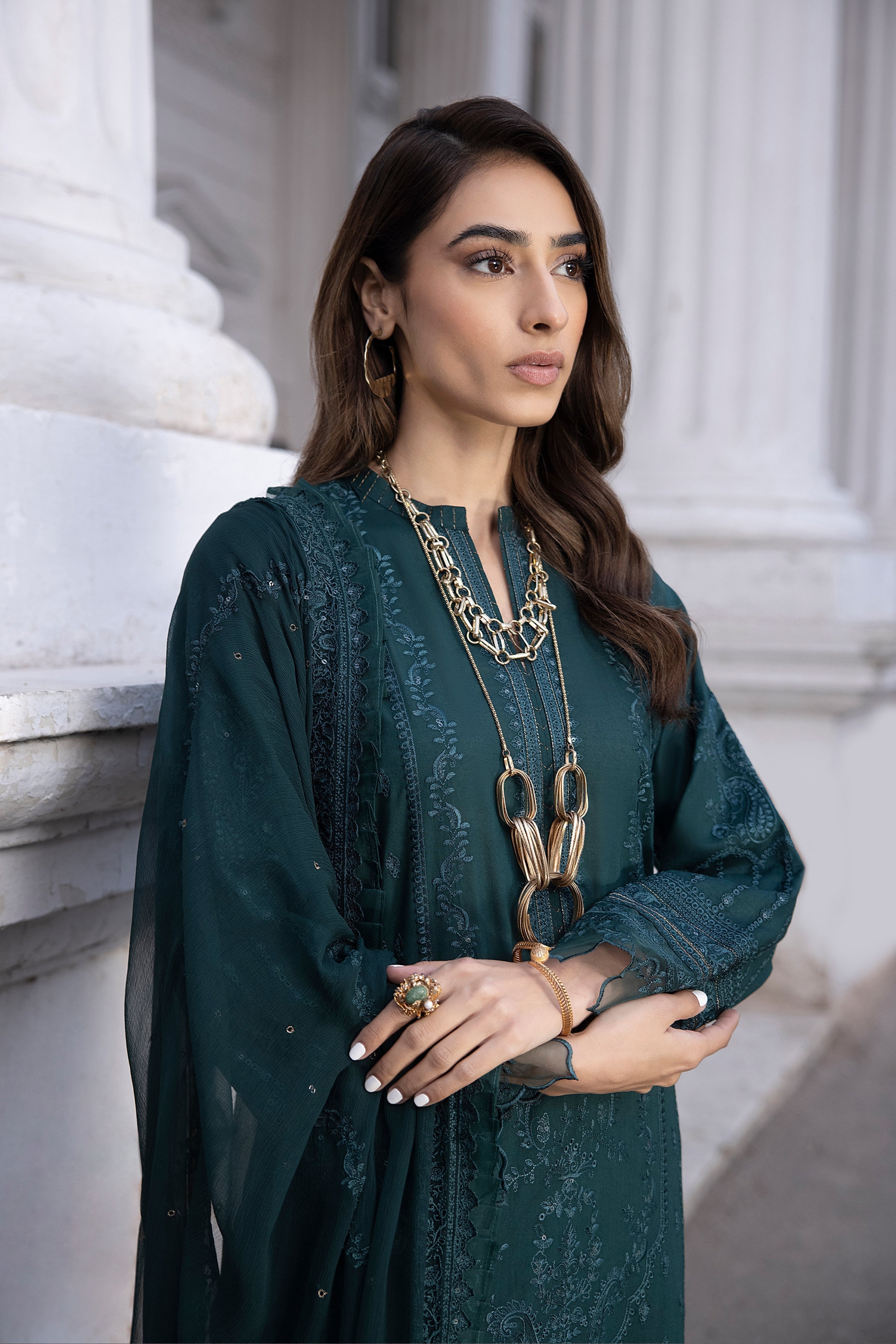 LSM | Spring Embroidered 24 | A-13 by Designer LSM - House of Maryam - Pakistani Designer Ethnic Wear in {{ shop.shopifyCountryName }}