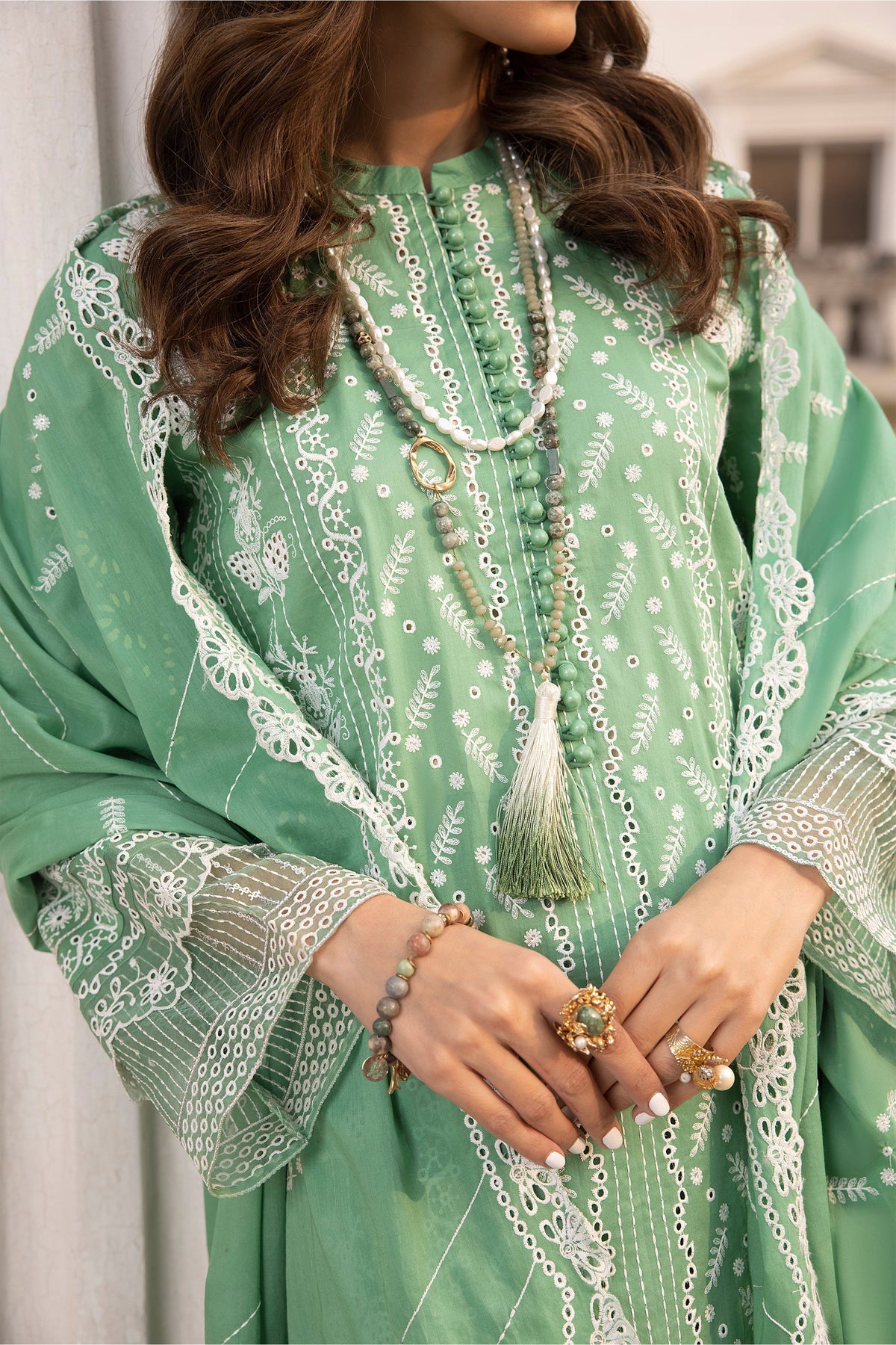 LSM | Spring Embroidered 24 | A-2 -  LSM Luxury - Original Designer Dress - House of Maryam