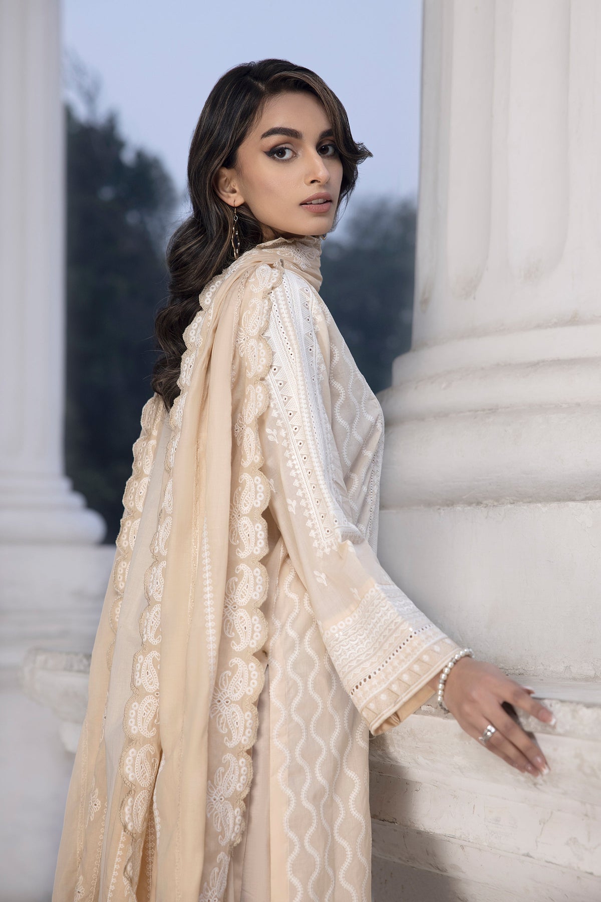 LSM | Spring Embroidered 24 | A-6 -  LSM Luxury - Original Designer Dress - House of Maryam