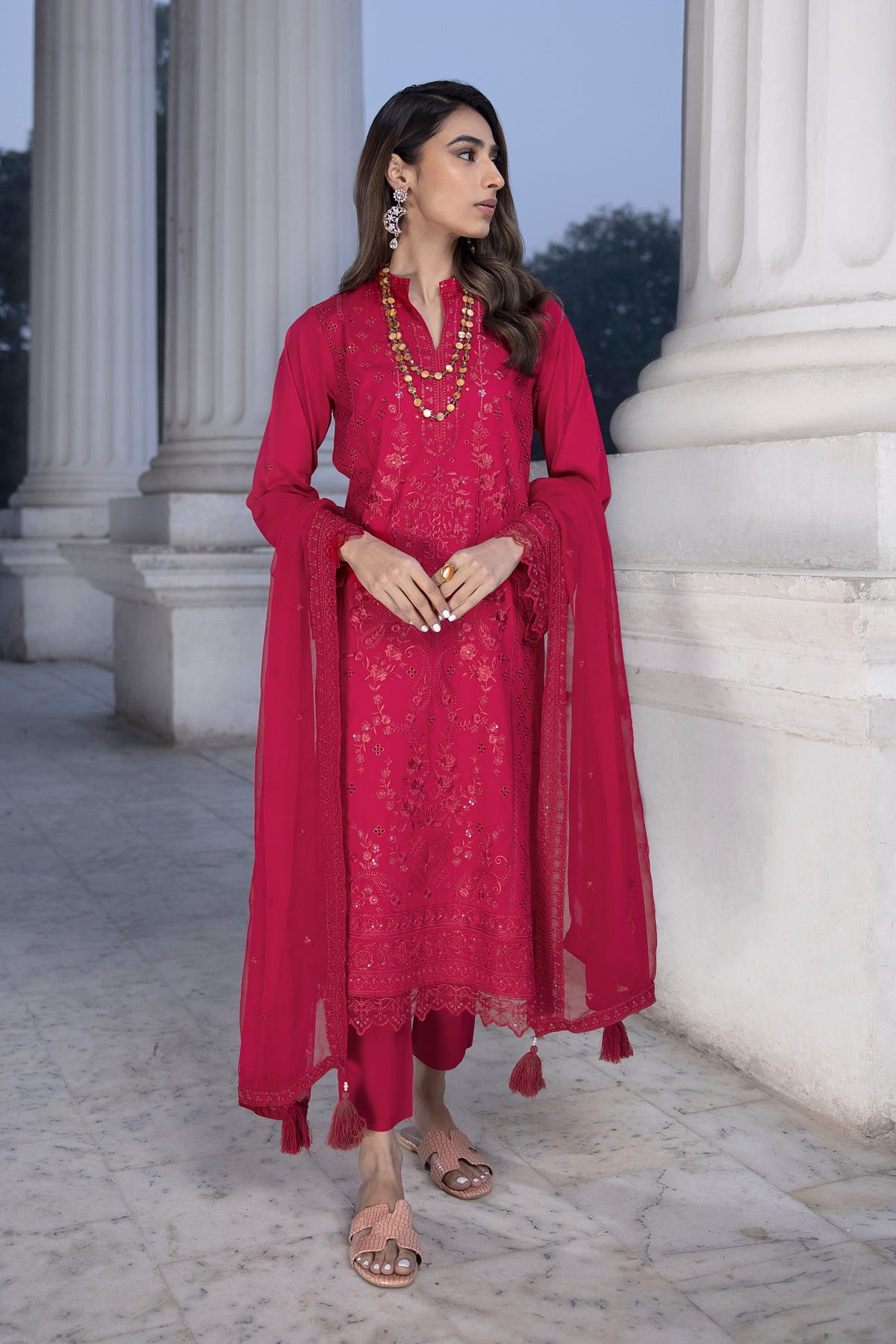 LSM | Spring Embroidered 24 | A-15 -  LSM Luxury - Original Designer Dress - House of Maryam