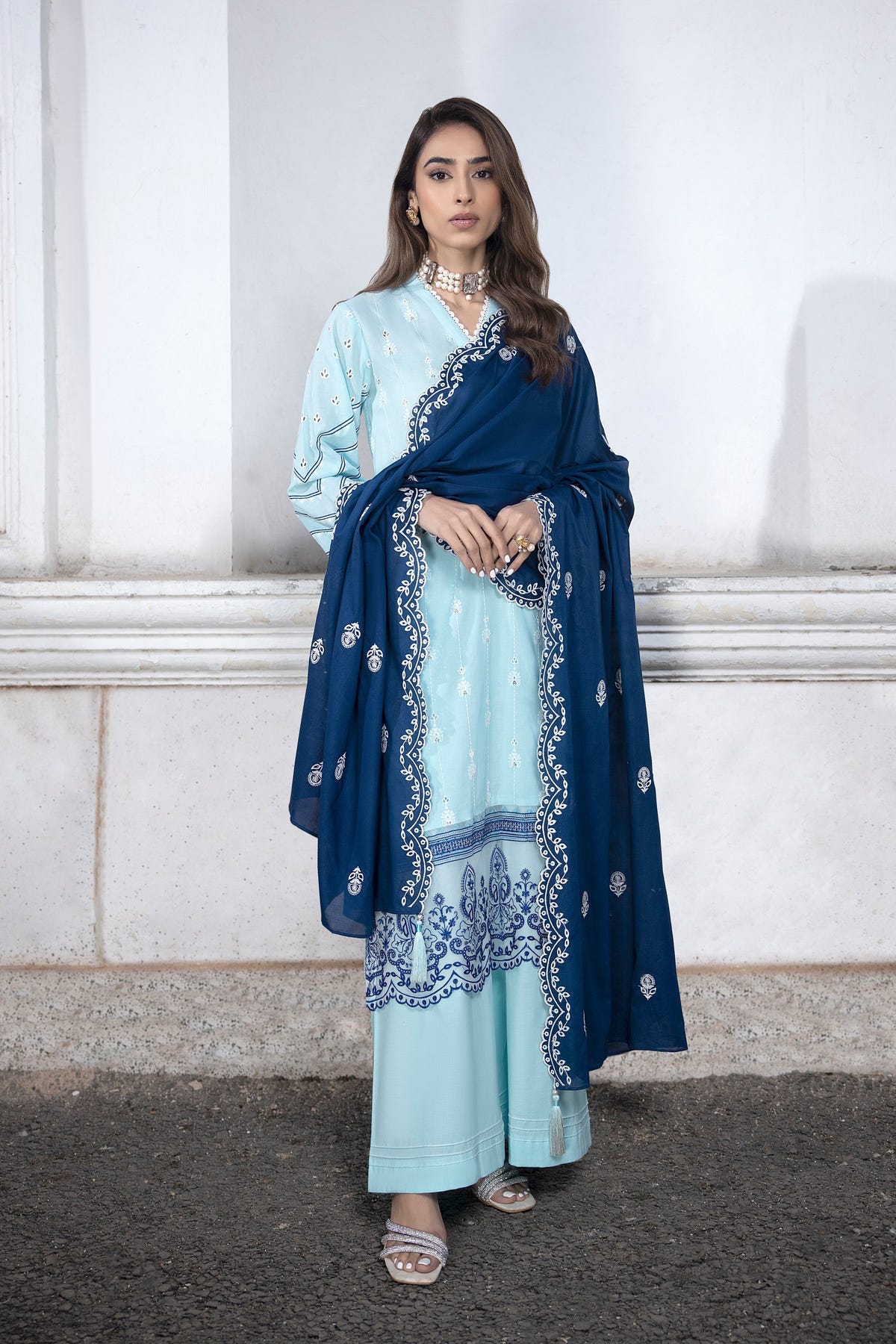 LSM | Spring Embroidered 24 | A-1 -  LSM Luxury - Original Designer Dress - House of Maryam