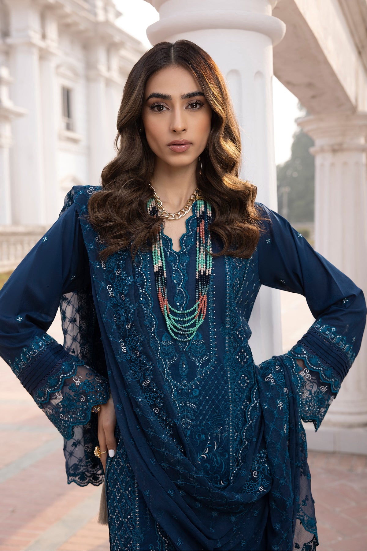 LSM | Spring Embroidered 24 | A-14 -  LSM Luxury - Original Designer Dress - House of Maryam