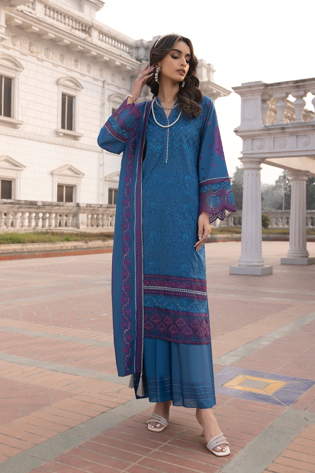 LSM | Spring Embroidered 24 | A-4 -  LSM Luxury - Original Designer Dress - House of Maryam