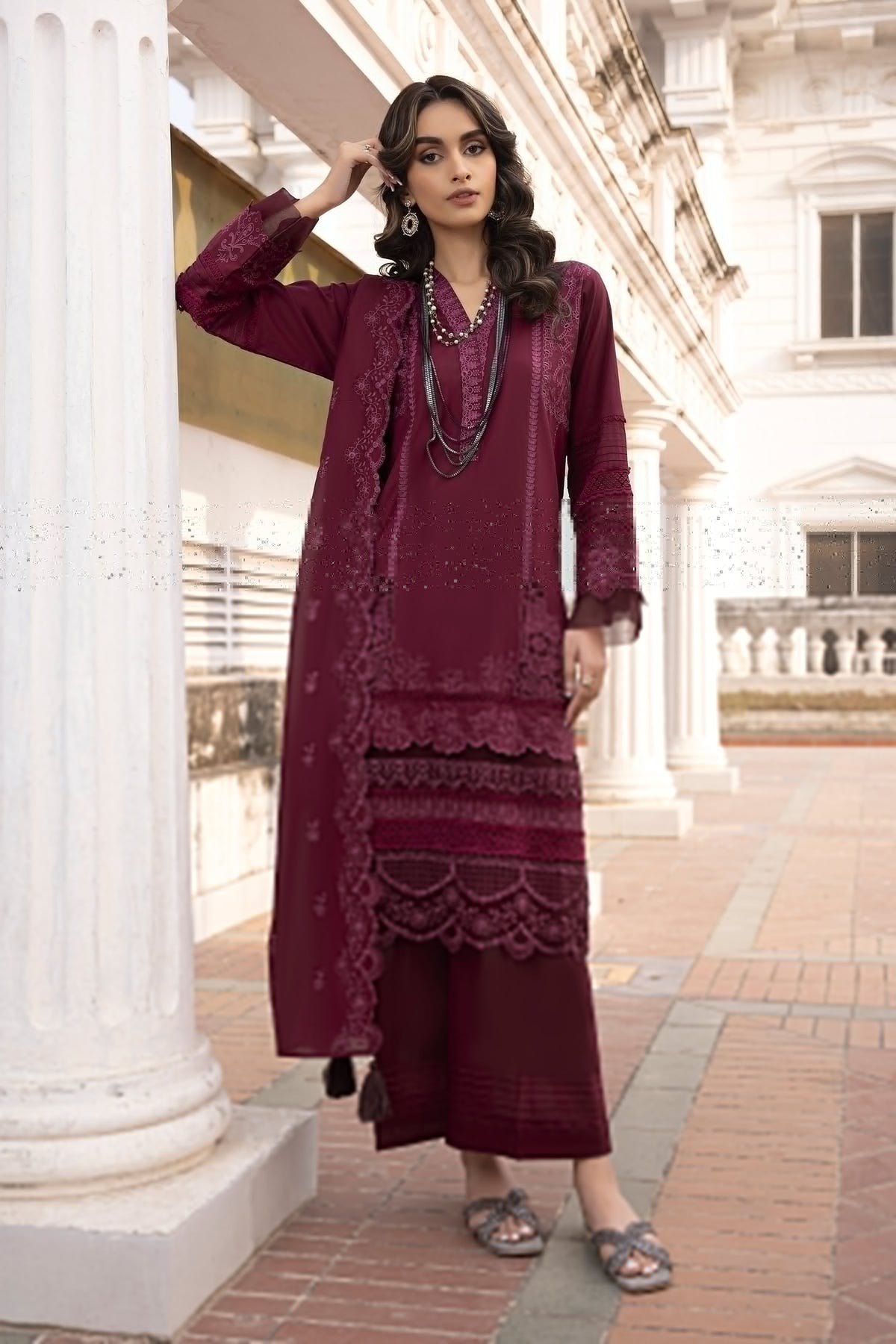 LSM | Spring Embroidered 24 | A-9 -  LSM Luxury - Original Designer Dress - House of Maryam