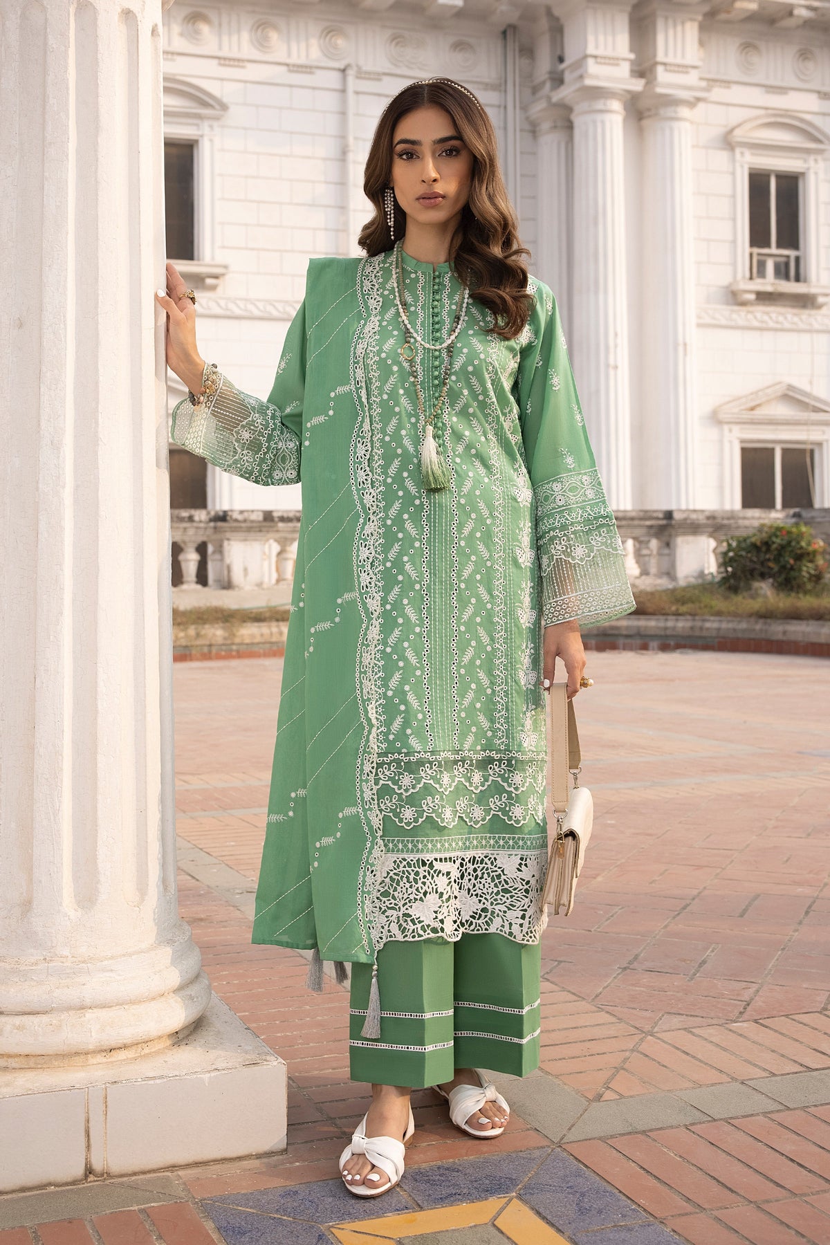 LSM | Spring Embroidered 24 | A-2 -  LSM Luxury - Original Designer Dress - House of Maryam