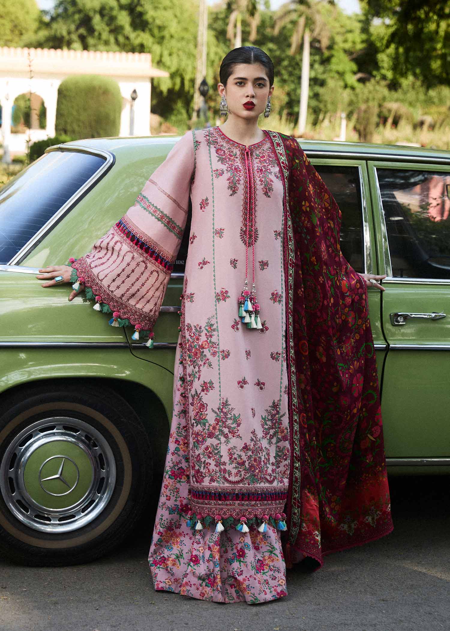 Hussain Rehar | SS Lawn 24 | Sakura by Designer Hussain Rehar - House of Maryam - Pakistani Designer Ethnic Wear in {{ shop.shopifyCountryName }}