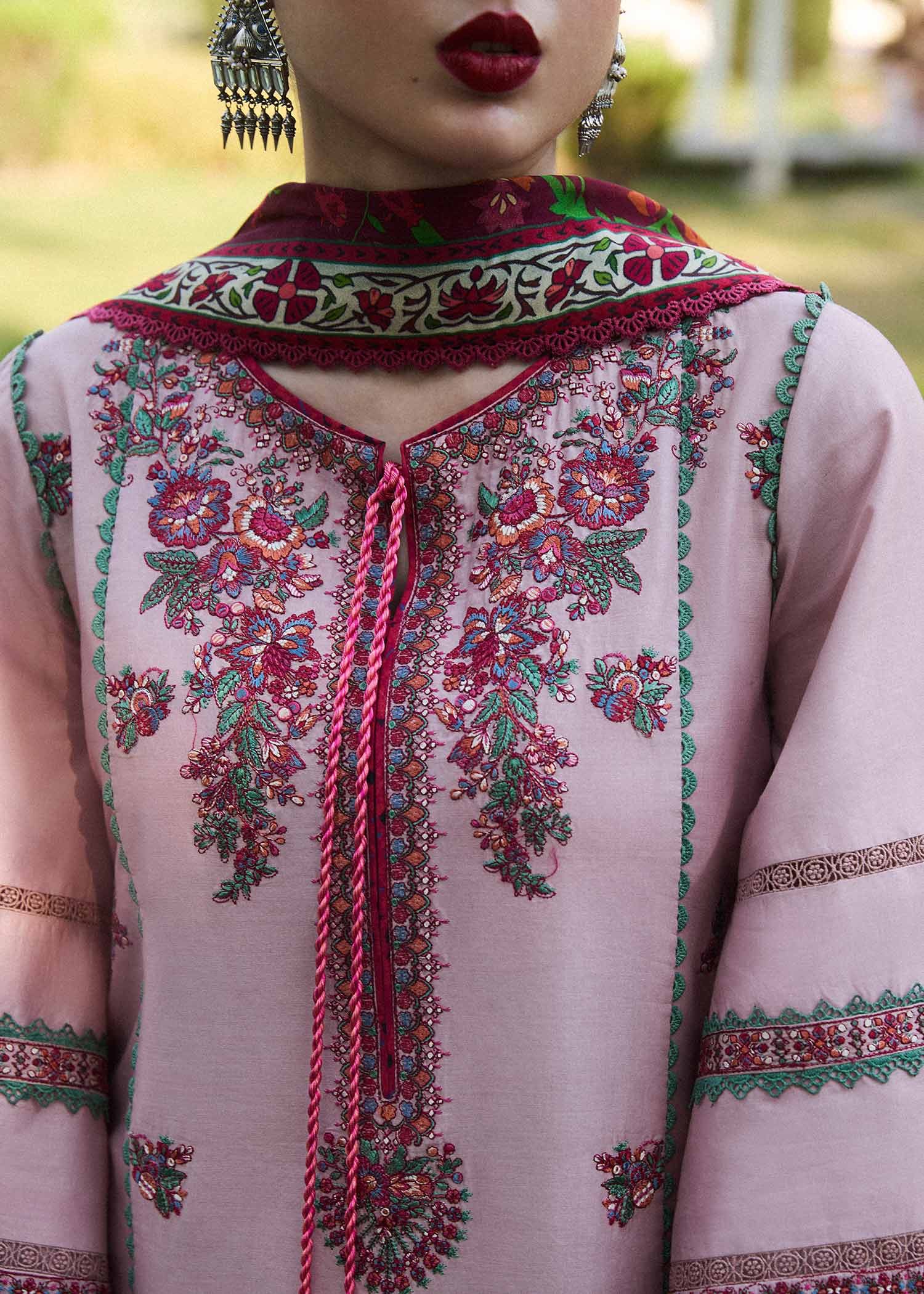 Hussain Rehar | SS Lawn 24 | Sakura by Designer Hussain Rehar - House of Maryam - Pakistani Designer Ethnic Wear in {{ shop.shopifyCountryName }}