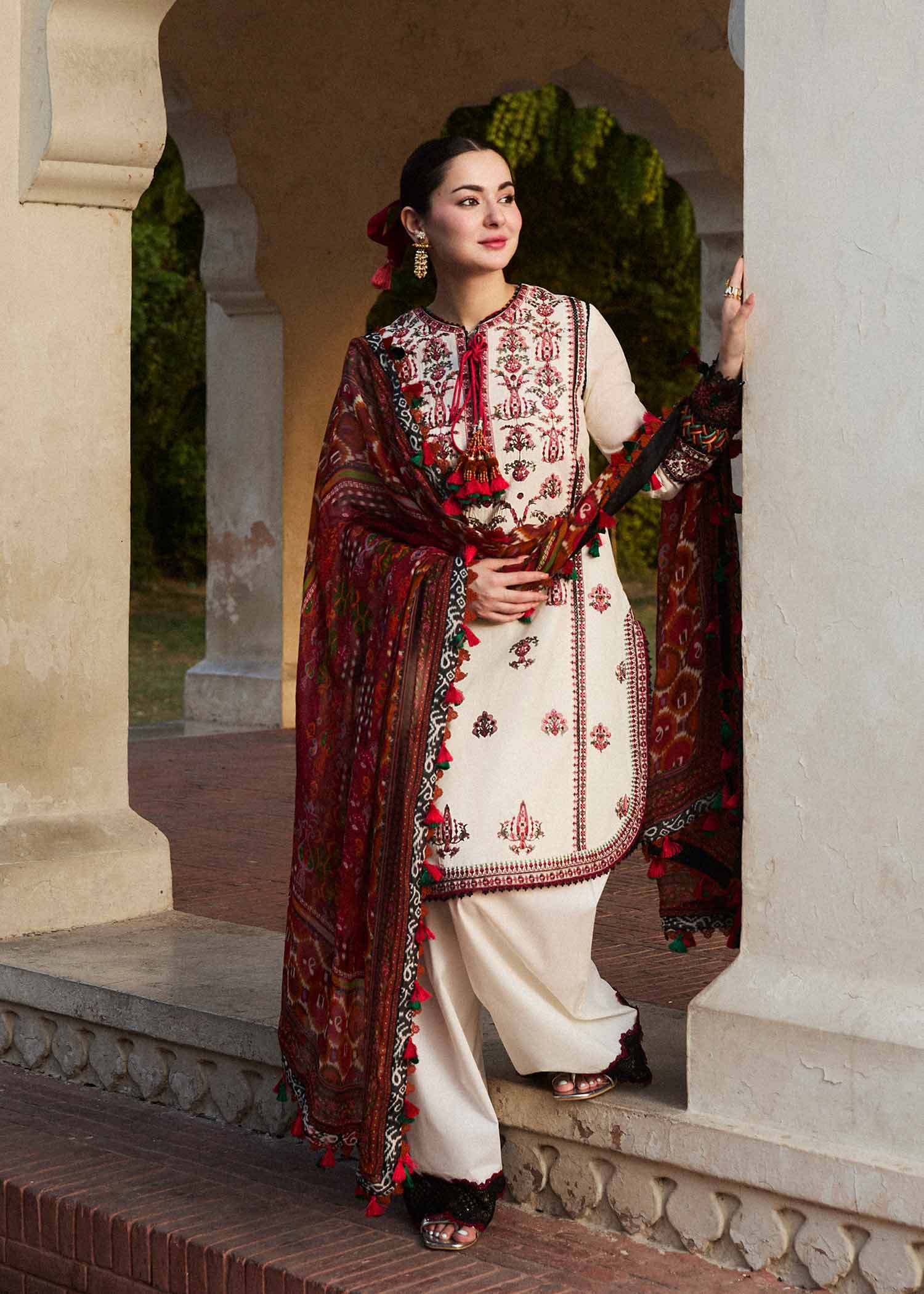 Hussain Rehar | SS Lawn 24 | Fawn by Designer Hussain Rehar - House of Maryam - Pakistani Designer Ethnic Wear in {{ shop.shopifyCountryName }}